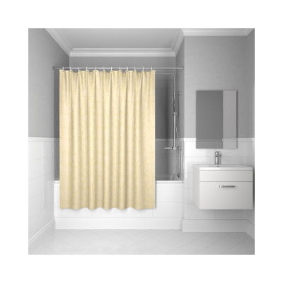Штора для ванной Milardo Beige Leaf