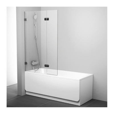 Шторка на ванну Ravak BVS2-100 L Transparent, фурнитура хром