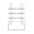 Полка FBS Standard STA 069 3-ярусная 50 см