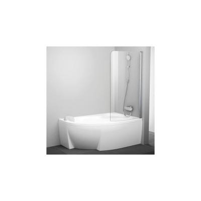 Шторка на ванну Ravak Rosa CVSK1 140/150 R Transparent, профиль сатин