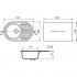 Мойка кухонная Mixline ML-GM16 светло-розовый