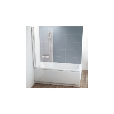 Шторка на ванну Ravak CVS1-80 L Transparent, профиль белый