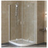 Душевой уголок Vegas Glass AFS-F Lux 110*80 01 01 L профиль белый, стекло прозрачное