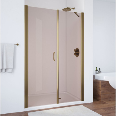 Душевая дверь в нишу Vegas Glass EP-F-2 125 05 05 L профиль бронза, стекло бронза