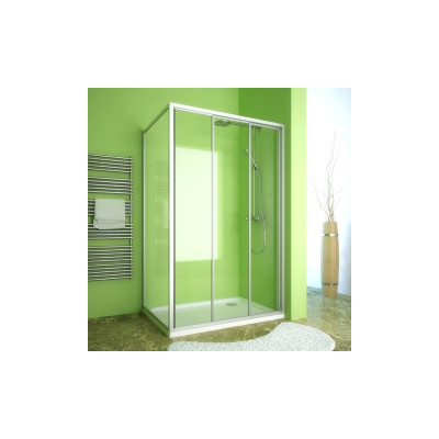 Душевой уголок GuteWetter Practic Rectan GK-403 правая 120x100 см стекло бесцветное, профиль матовый хром