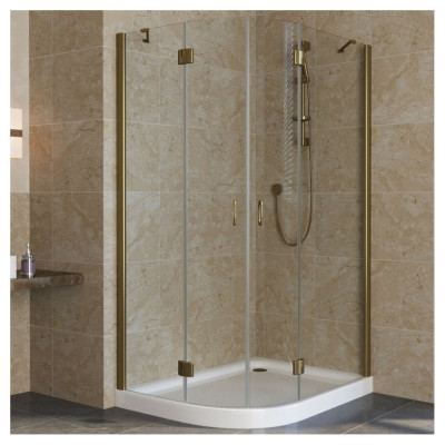 Душевой уголок Vegas Glass AFS-F Lux 120*80 05 01 R профиль бронза, стекло прозрачное
