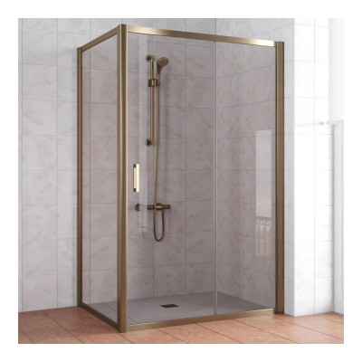 Душевой уголок Vegas Glass ZP+ZPV 140*70 05 05 профиль бронза, стекло бронза