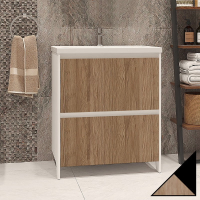 Тумба для комплекта Velvex Klaufs 70.2Y черная, шатанэ, напольная