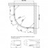 Душевой уголок Vegas Glass AFS-F Lux 110*90 05 01 L профиль бронза, стекло прозрачное