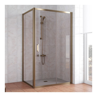 Душевой уголок Vegas Glass ZP+ZPV 110*70 05 05 профиль бронза, стекло бронза