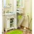 Тумба для комплекта Sanflor Каир 60 белая, золотая патина