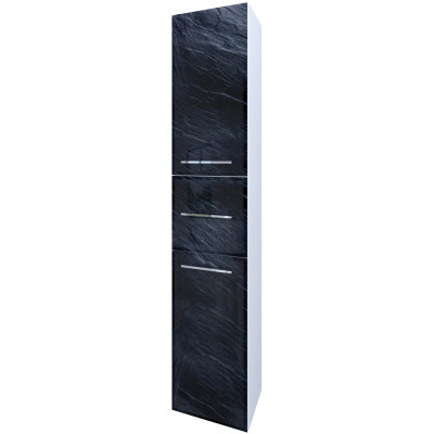 Шкаф-пенал Marka One Visbaden 30П black stone, L