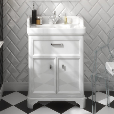 Тумба для комплекта Kerama Marazzi Pompei 60 белая, с 1 ящиком и 2 дверками
