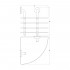 Полка Ellux Elegance ELE 057 4-ярусная угловая, 30 см