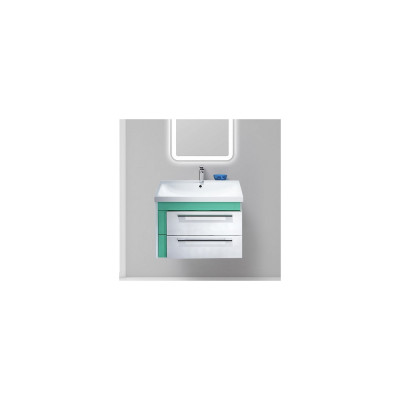Тумба с раковиной Iddis Color Plus 60 белая, мятная