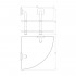 Полка Ellux Avantgarde AVA 053 2-ярусная, угловая, 30 см