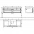 Тумба с раковиной Villeroy & Boch La Belle 135 white brilliant c 2 ящиками