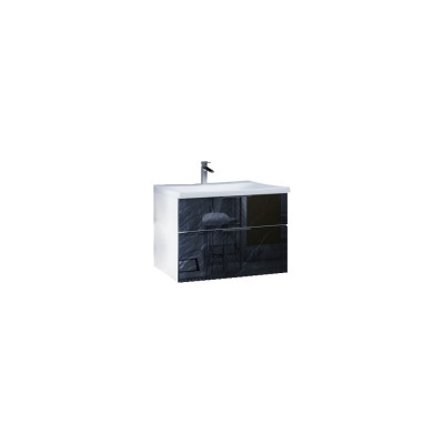 Тумба с раковиной Marka One Idalgo 75П black stone