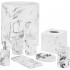 Стакан Kassatex Arabesco white/black, для зубных щеток