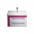 Тумба с раковиной Iddis Color Plus 70 белая, розовая