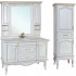 Зеркало-шкаф Bellezza Рим 120 белое патина золото