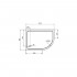 Поддон для душа Cezares SMC RH 120x90 см L