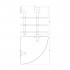 Полка Ellux Avantgarde AVA 055 3-ярусная, угловая, 30 см