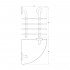 Полка Ellux Elegance ELE 056 4-ярусная угловая, 26 см