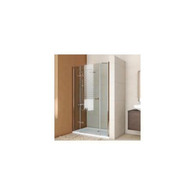 Душевая дверь в нишу GuteWetter Trend Door GK-863P левая 130 см стекло бесцветное Two, профиль хром