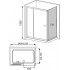 Душевой уголок RGW Classic CL-45 (1460-1510)x800x1850 профиль хром, стекло шиншилла