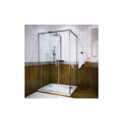 Душевой уголок GuteWetter Slide Rectan GK-863A левая 120x90 см стекло бесцветное, профиль хром
