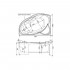 Акриловая ванна Aquanet Jamaica 160x100 L