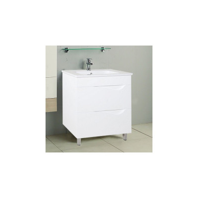 Тумба с раковиной Bellezza Эйфория 80 белая 2 ящика