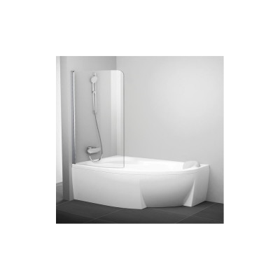 Шторка на ванну Ravak Rosa CVSK1 160/170 L Transparent, профиль блестящий