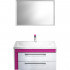 Тумба с раковиной Iddis Color Plus 90 белая, розовая