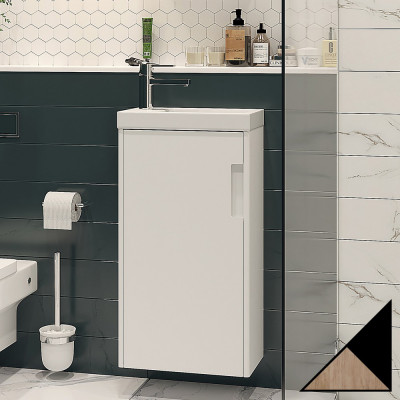 Тумба для комплекта Velvex Klaufs 40.1D черная, шатанэ