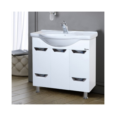 Тумба с раковиной Bellezza Белла Люкс 75 белая