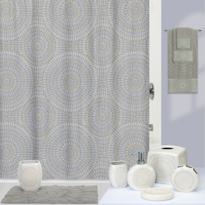 Штора для ванной Creative Bath Capri S1222MULT серая
