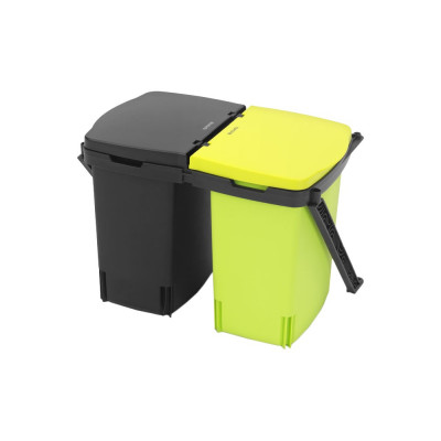 Мусорное ведро Brabantia 482205 двухсекционное, встраиваемое
