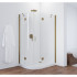Душевой уголок Vegas Glass AFS-F 120*100 05 01 R профиль бронза, стекло прозрачное