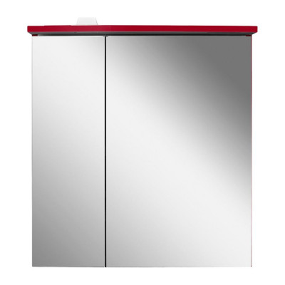 Зеркало-шкаф AM.PM Spirit V2.0 60 R с LED-подсветкой, красный глянец