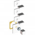 Термостат Bossini Rectangular 3 Outlets LP Z033205 для ванны с душем, хром
