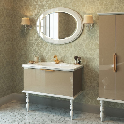 Мебель для ванной Edelform Decora 100 жемчужно-бежевый глянец