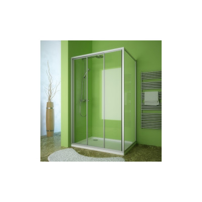 Душевой уголок GuteWetter Practic Rectan GK-403 левая 135x120 см стекло бесцветное, профиль матовый хром