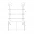 Полка Ellux Elegance ELE 044 3-ярусная, 70 см