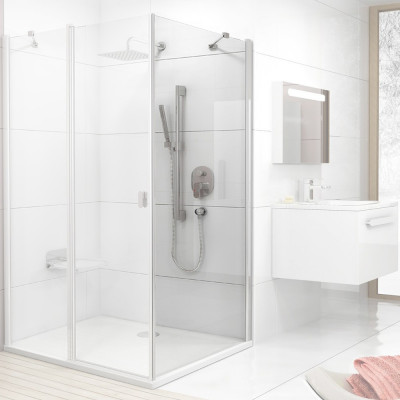 Боковая стенка Ravak CPS-100 Transparent, профиль белый