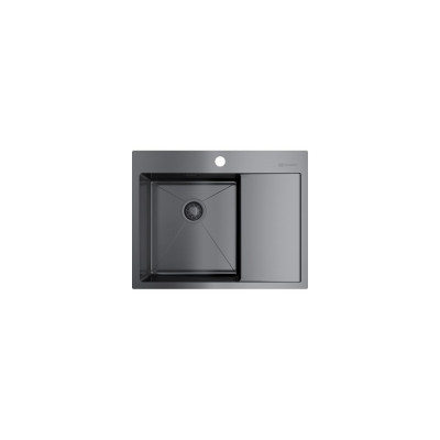 Мойка кухонная Omoikiri Akisame 65-GM-L 4973097 вороненая сталь