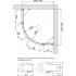 Душевой уголок Vegas Glass AFS-F Lux 120*110 01 01 L профиль белый, стекло прозрачное