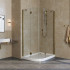Душевой уголок Vegas Glass AFS-F Lux 110*80 05 01 R профиль бронза, стекло прозрачное