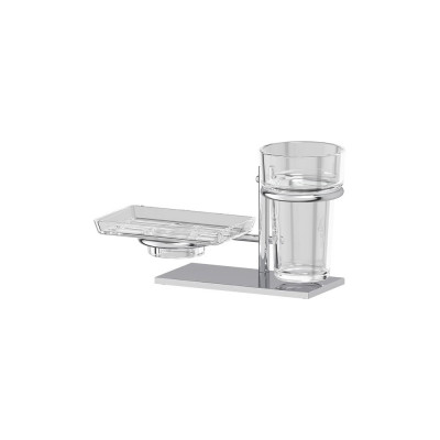 Стакан Ellux Domino DOM 005-C03 с мыльницей